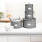 Sorbus China Storage Containers, 4 Stackable Quilted Dish Storage Container, Plate Organizer with Felt Plate Protector